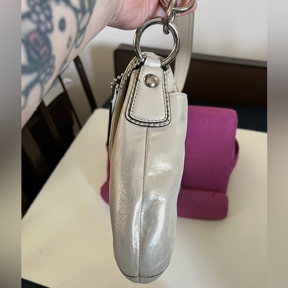 Coach Shoulder Bag in Metallic Gold/Silver - Picture 5 of 12